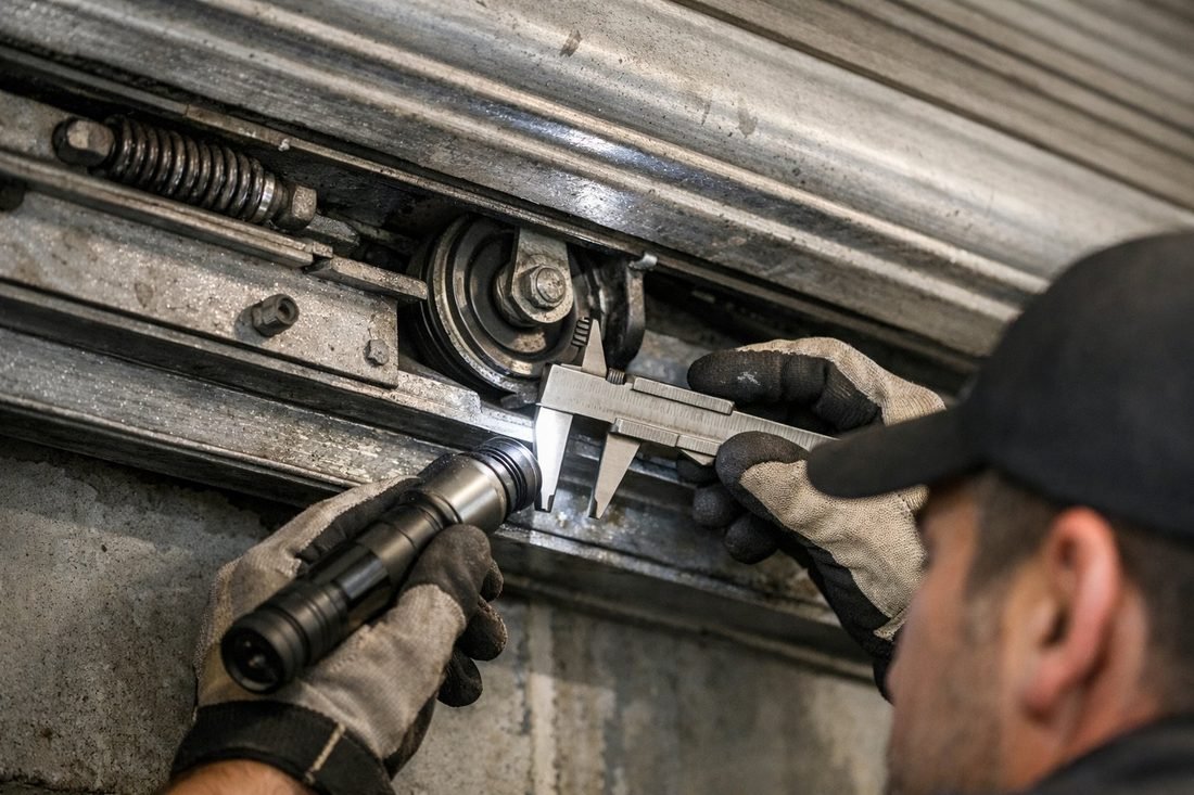 Cierre metálico enrollable en un local comercial de la zona centro de Reus