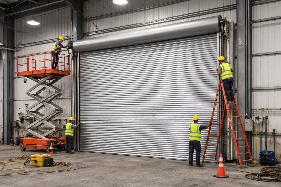 Técnico tomando medidas para una persiana nueva en una reforma de Cambrils