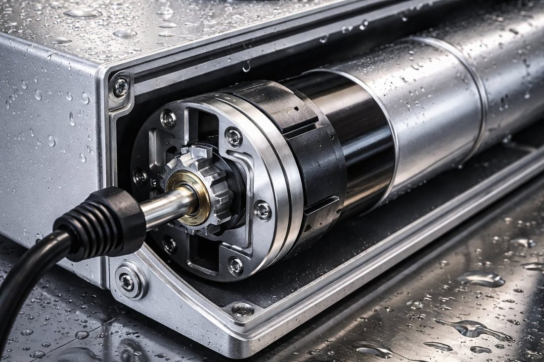 Persiana microperforada instalada en escaparate para visibilidad exterior